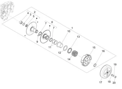 Rear pulley - clutch