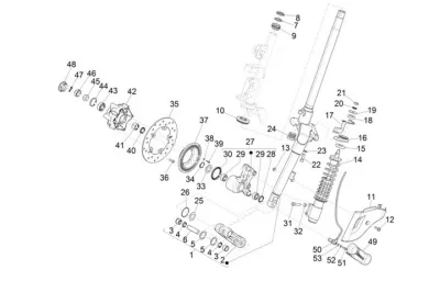 Fork front wheel