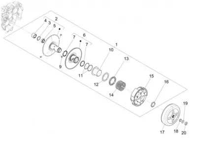 Rear pulley - clutch