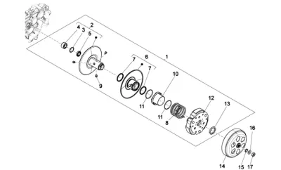 Rear pulley - clutch