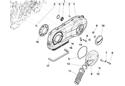 Engine casing cover
