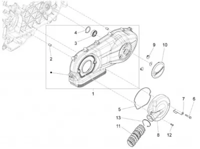 Coperchio carter motore
