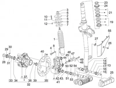 Fork front wheel