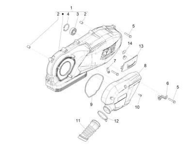 Tapa carcasa de motor