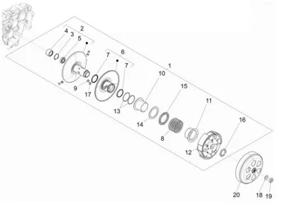 Rear pulley - clutch