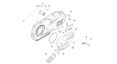 Engine casing cover