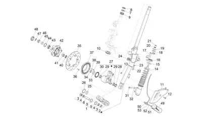 Fork front wheel