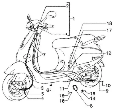 Throttle cable - speedo cable