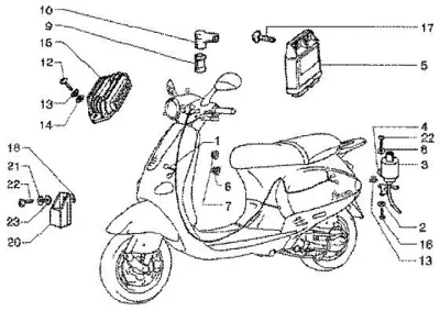 Wiring harness - regulator - high tension coil