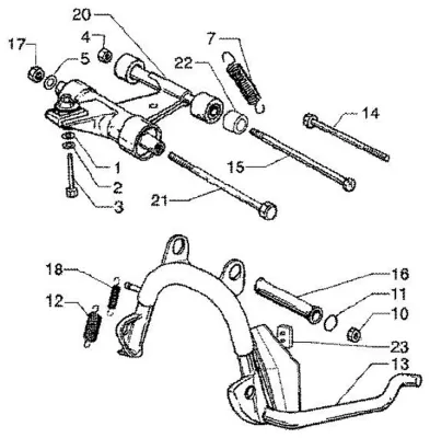 Centre stand - rocker bar