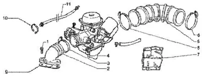 Carburettor - intake manifold
