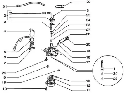 Carburettor parts (Dell'Orto)