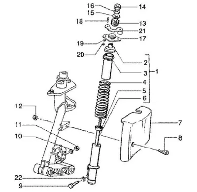 Front shock absorber