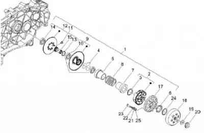 Rear pulley - clutch