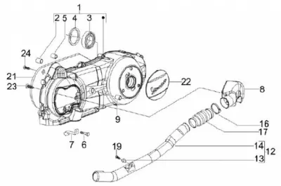Engine casing cover