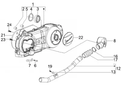 Engine casing cover