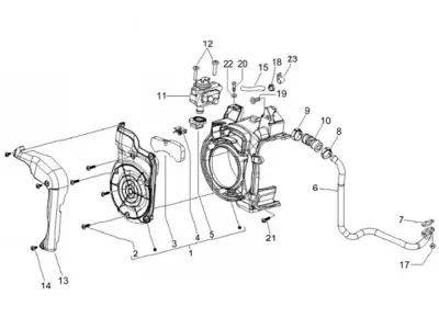 Secondary air housing