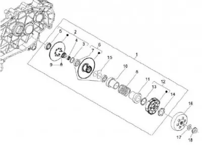 Rear pulley - clutch