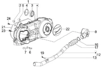 Engine casing cover