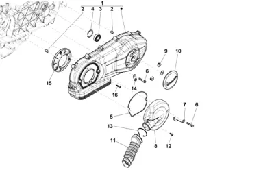 Engine casing cover