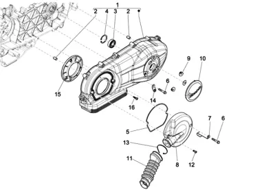 Engine casing cover