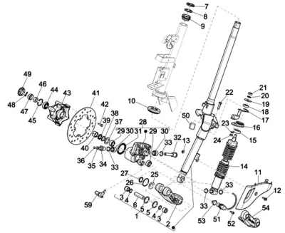 Fork front wheel