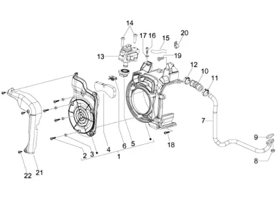 Secondary air housing