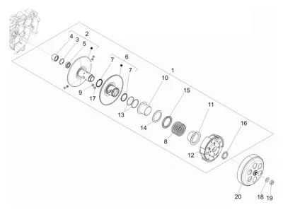 Rear pulley - clutch