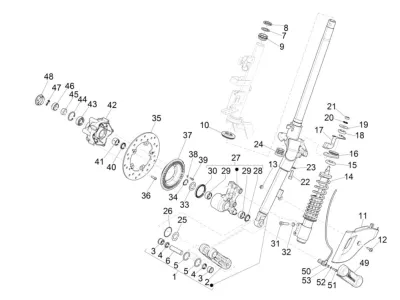 Fork front wheel
