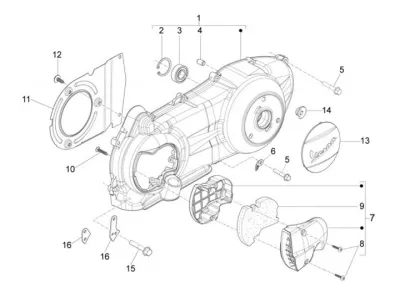 Engine casing cover