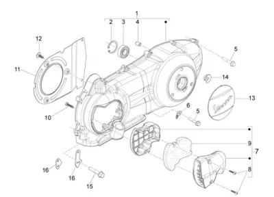 Engine casing cover