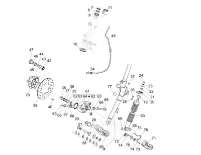 Fork front wheel