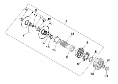Rear pulley - clutch