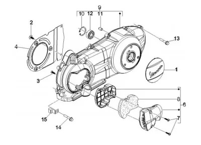 Engine casing cover