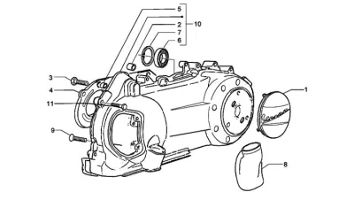 Tapa carcasa de motor
