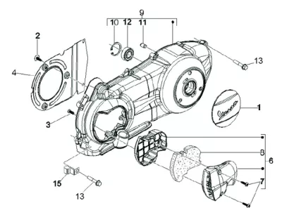 Coperchio carter motore