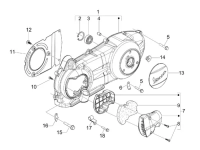 Engine casing cover