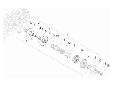 Rear pulley - clutch