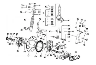 Fork front wheel