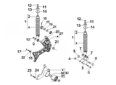 Rear shock absorber