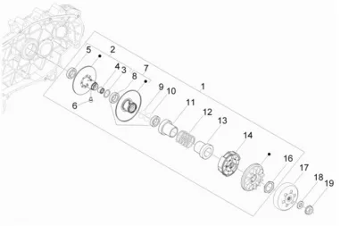 Rear pulley - clutch