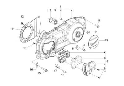 Engine casing cover
