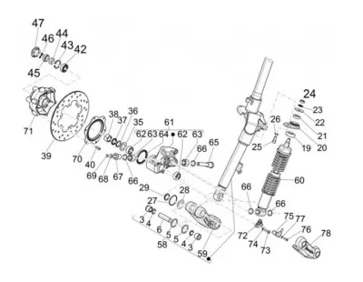 Fork front wheel