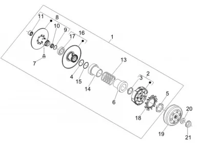 Rear pulley - clutch