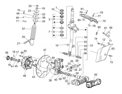 Fork front wheel