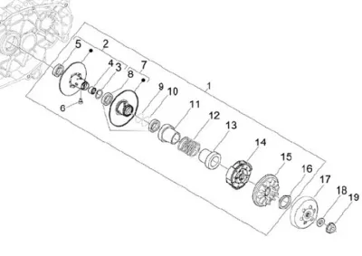 Rear pulley - clutch