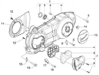 Engine casing cover