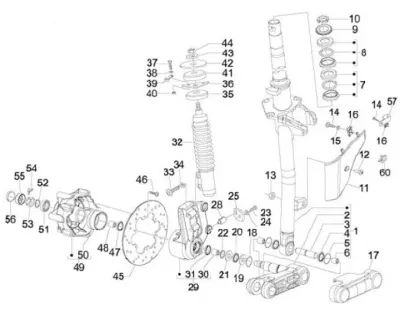 Fork front wheel