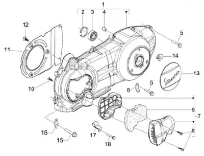 Engine casing cover