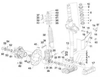 Fork front wheel